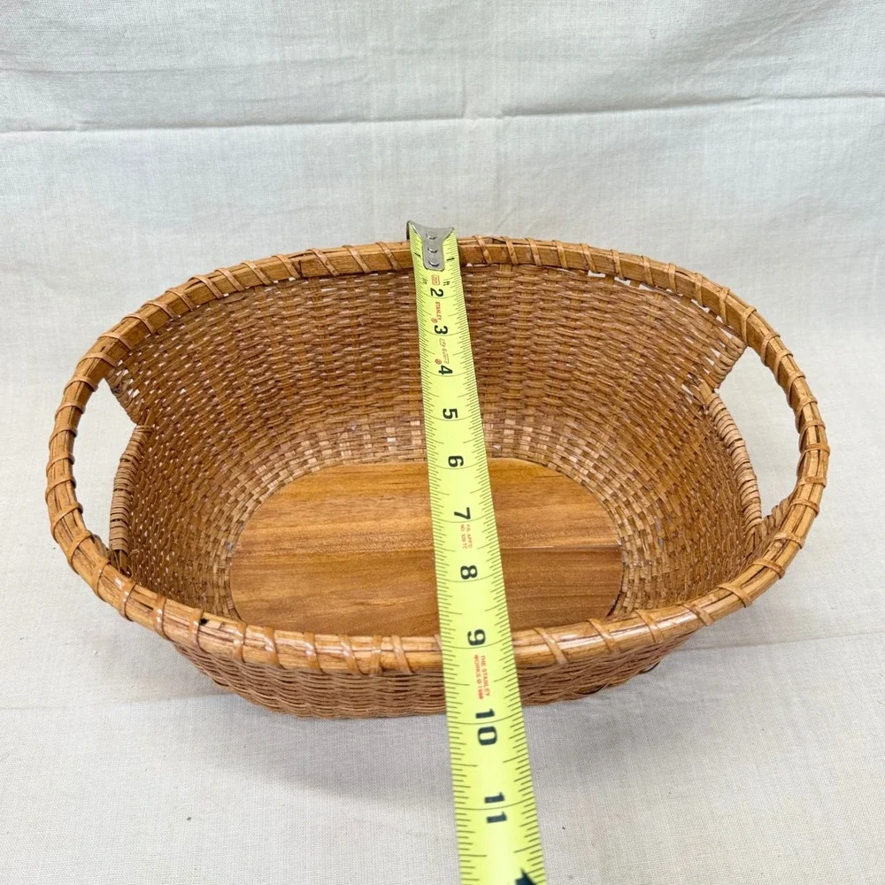 Vintage Wicker Basket Set of 2 Cottage Storage Baskets Boho Organization